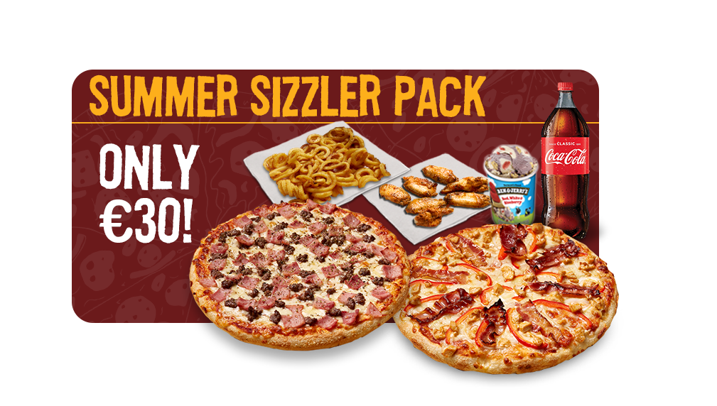 The Pizzabaker Summer Sizzler Pack is full of delicious food